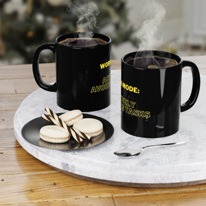 Humorous Black Coffee Mug - "Work Mode: Actively Avoiding Tasks" - Perfect Gift for Remote Workers & Students