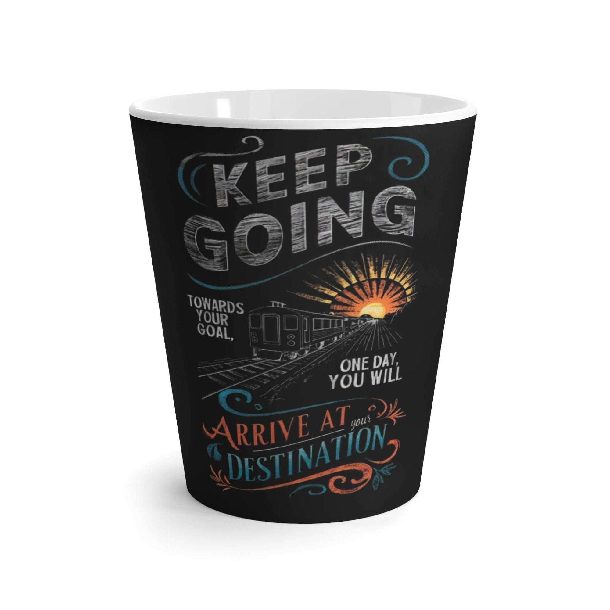 Keep Going Coffee Mug Inspirational Latte Cup for Encouragement